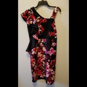 Venus One Shoulder Floral Dress